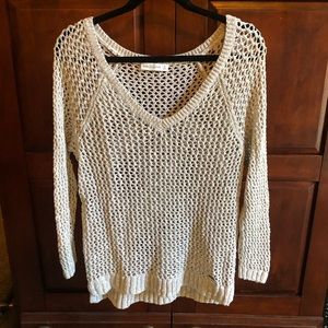 Abercrombie and Fitch cream knit sweater